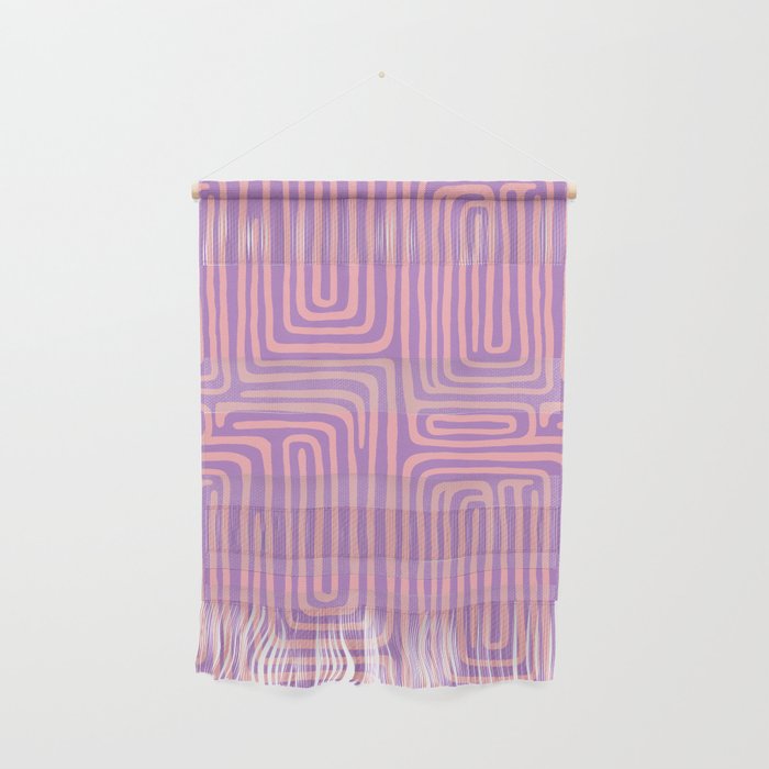 Abstract Stripe in wild violet swirl  Wall Hanging Gallery Image 1