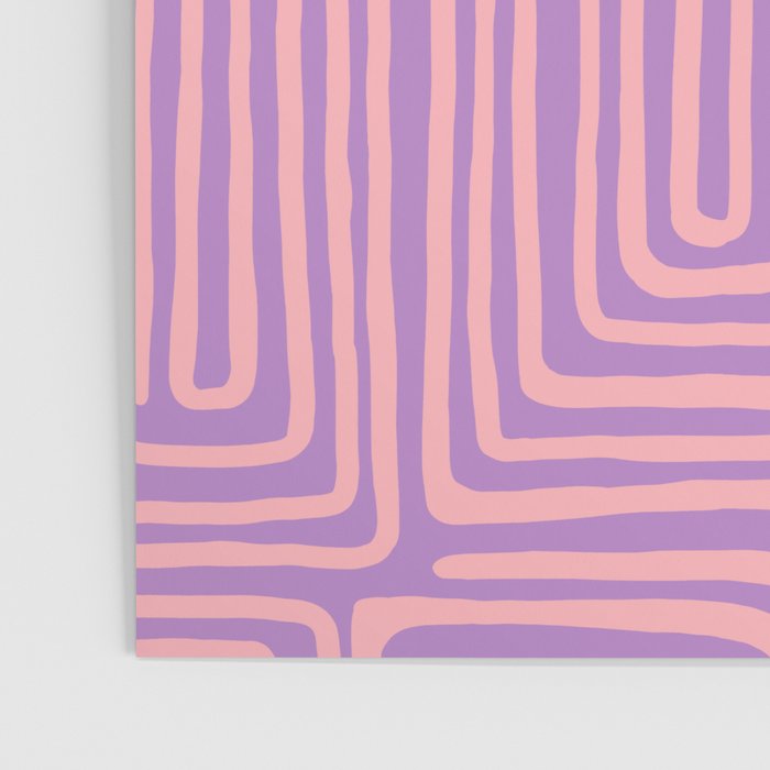 Abstract Stripe in wild violet swirl  Poster Gallery Image 3