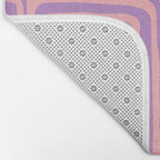 Abstract Stripe in wild violet swirl  Bath Mat Gallery Image 2