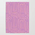 Abstract Stripe in wild violet swirl  Poster Gallery Image 4