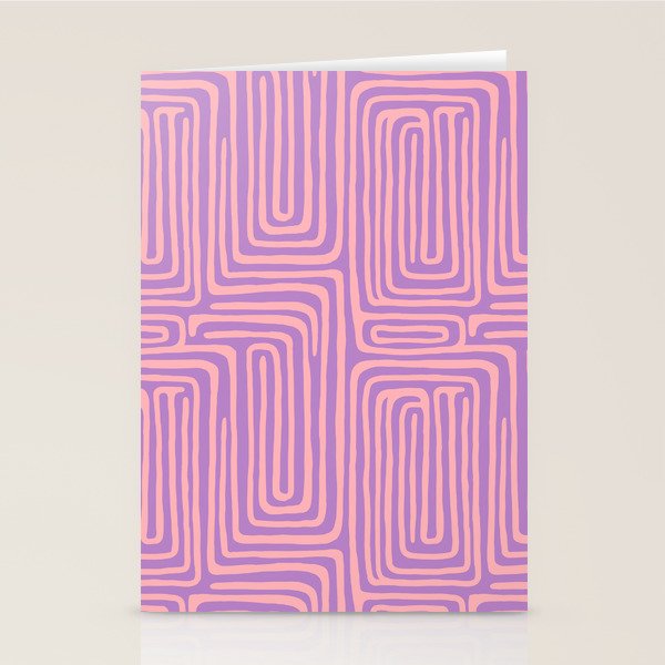 Abstract Stripe in wild violet swirl  Stationery Card Gallery Image 2