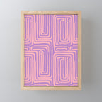 Abstract Stripe in wild violet swirl  Mini Art Print Gallery Image 1