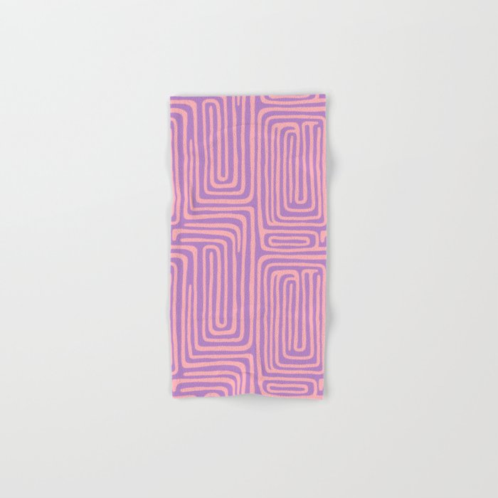 Abstract Stripe in wild violet swirl  Bath Towel Gallery Image 1