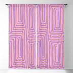 Abstract Stripe in wild violet swirl  Window Curtain Gallery Image 5