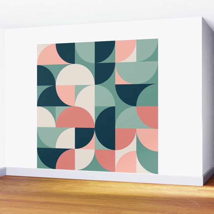 Mid Century Geometric 23A Wall Mural Gallery Image 2