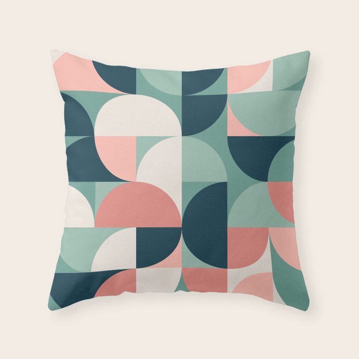 Mid Century Geometric 23A Throw Pillow Gallery Image 6