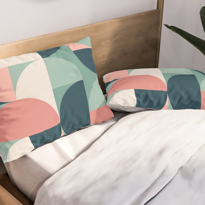Mid Century Geometric 23A Pillow Sham Gallery Image 2