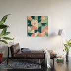 Mid Century Geometric 23A Wood Wall Art Gallery Image 2
