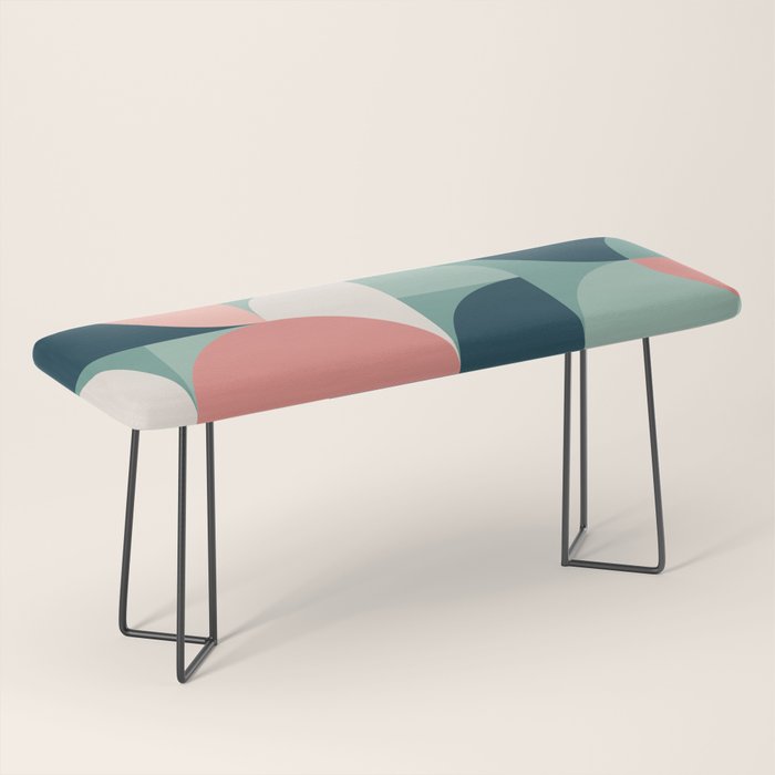 Mid Century Geometric 23A Bench Gallery Image 1