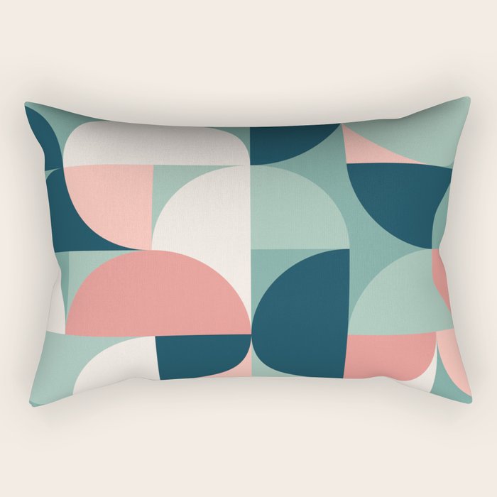 Mid Century Geometric 23A Rectangular Pillow Gallery Image 2