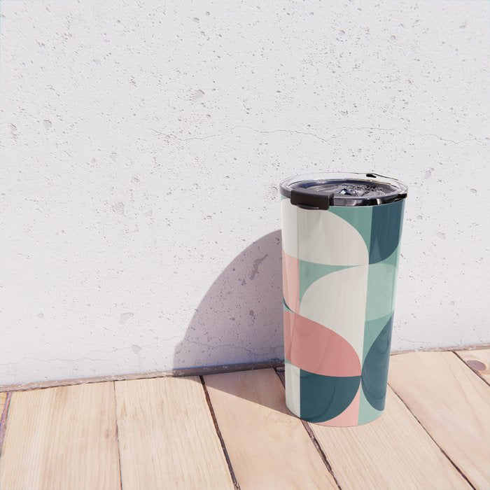 Mid Century Geometric 23A Travel Mug Gallery Image 4