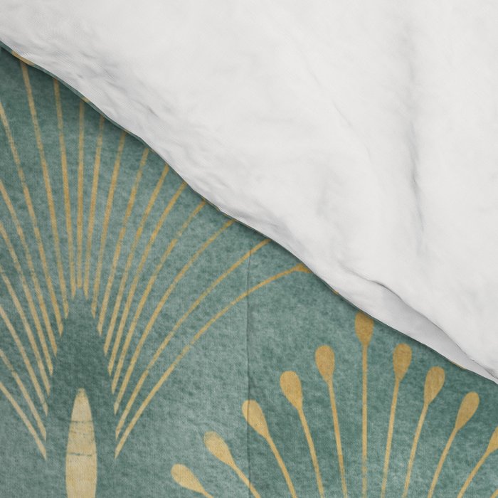 Art Deco, Decorative Leaf Pattern Comforter Gallery Image 4