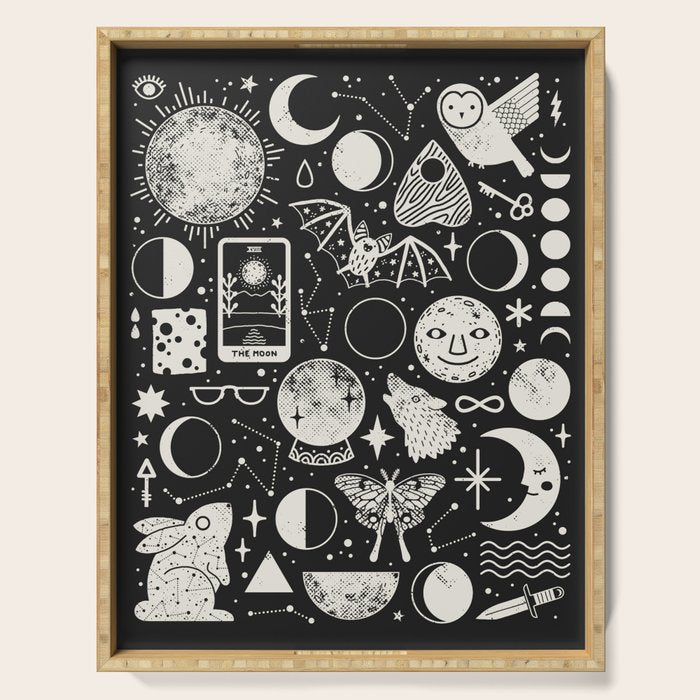 Lunar Pattern: Eclipse Serving Tray Gallery Image 1