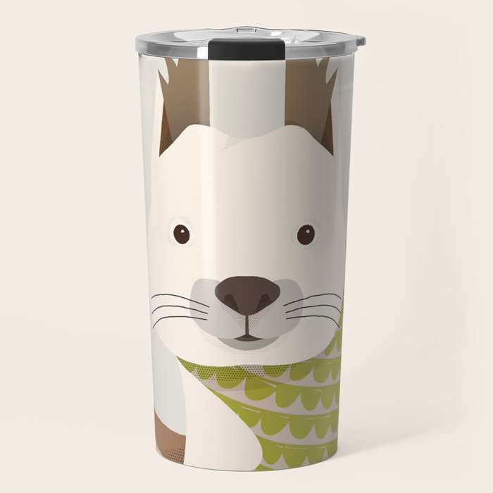 Whimsical Red Squirrel Travel Mug Gallery Image 1