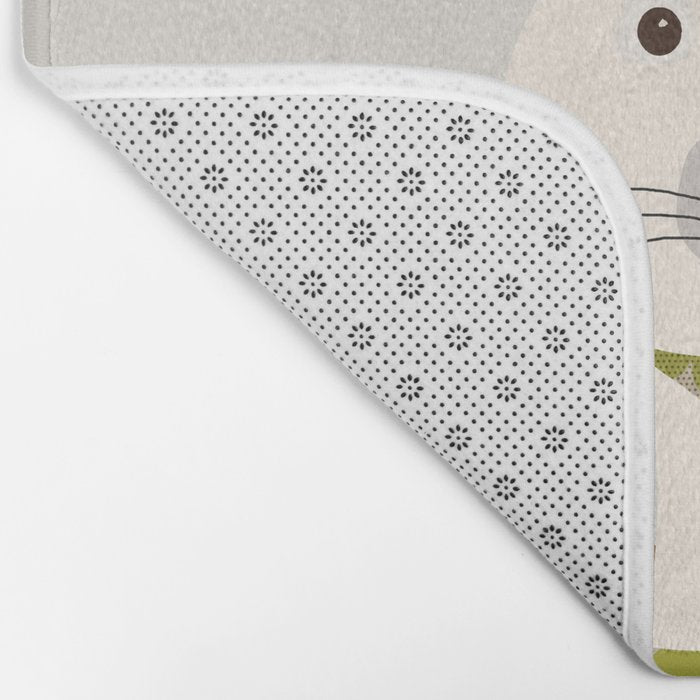 Whimsical Red Squirrel Bath Mat Gallery Image 2