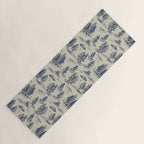 Alien Abduction Toile De Jouy Pattern in Blue Yoga Mat Gallery Image 1