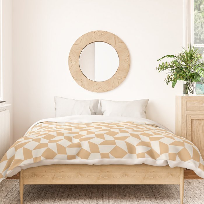 Tile Pattern 1 - Yellow Duvet Cover Gallery Image 3