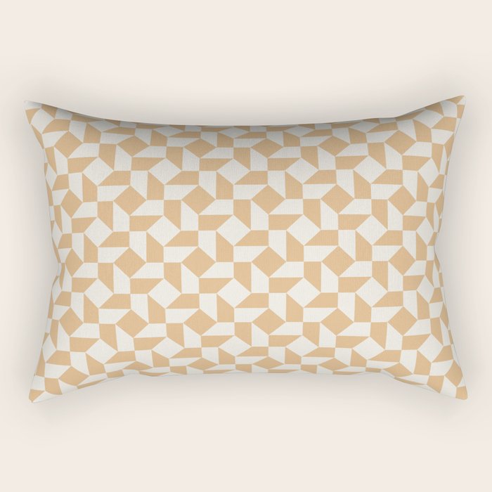 Tile Pattern 1 - Yellow Rectangular Pillow Gallery Image 2