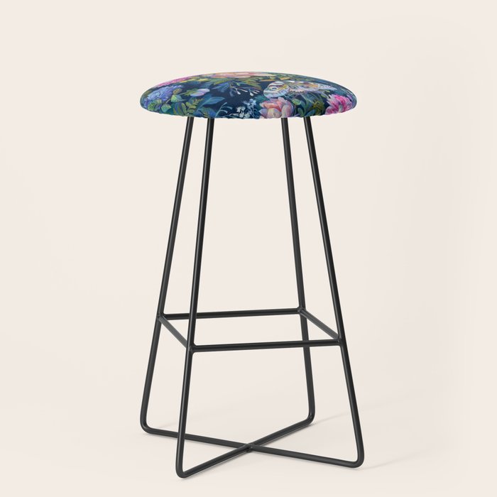 Moth Flower Bouquet Stool Gallery Image 1