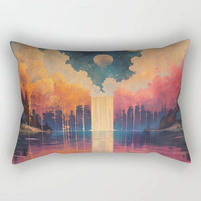 Moon Lake II Rectangular Pillow Gallery Image 2