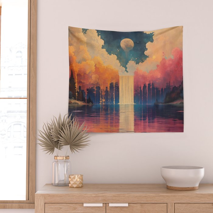 Moon Lake II Wall Tapestry Gallery Image 2