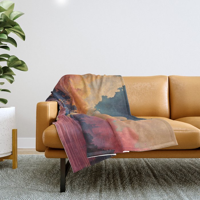 Moon Lake II Throw Blanket Gallery Image 1