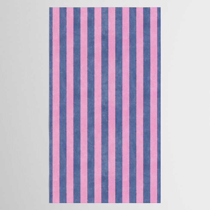 STRIPES - 005 - pink and blue Tablecloth Gallery Image 2