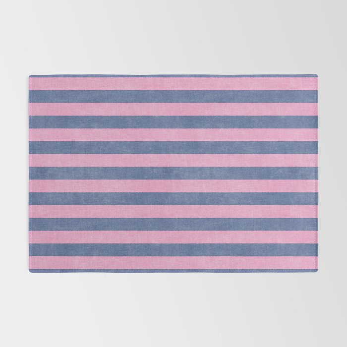 STRIPES - 005 - pink and blue Rug Gallery Image 2