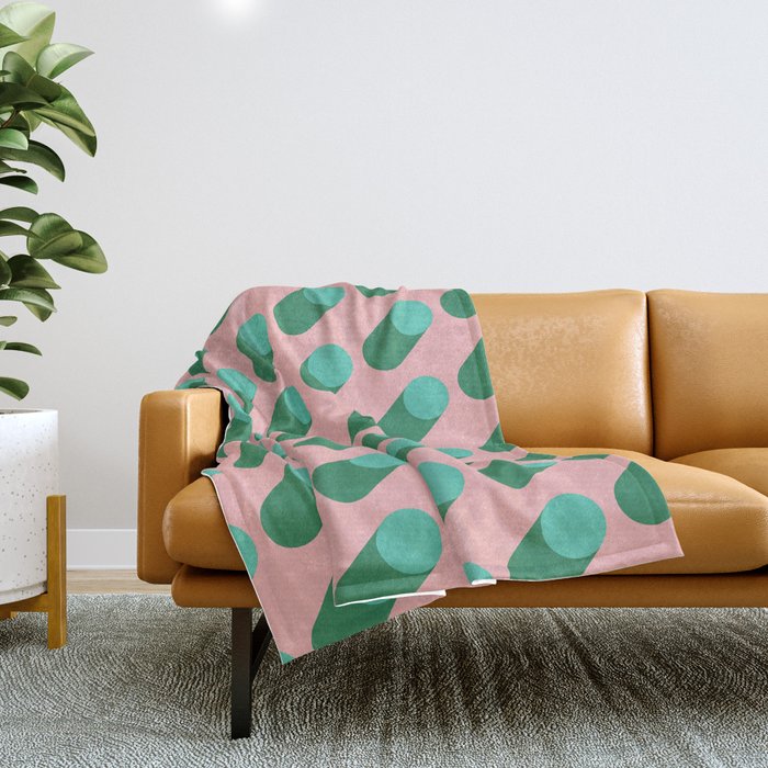 BAUHAUS POP BASIL Throw Blanket Gallery Image 1