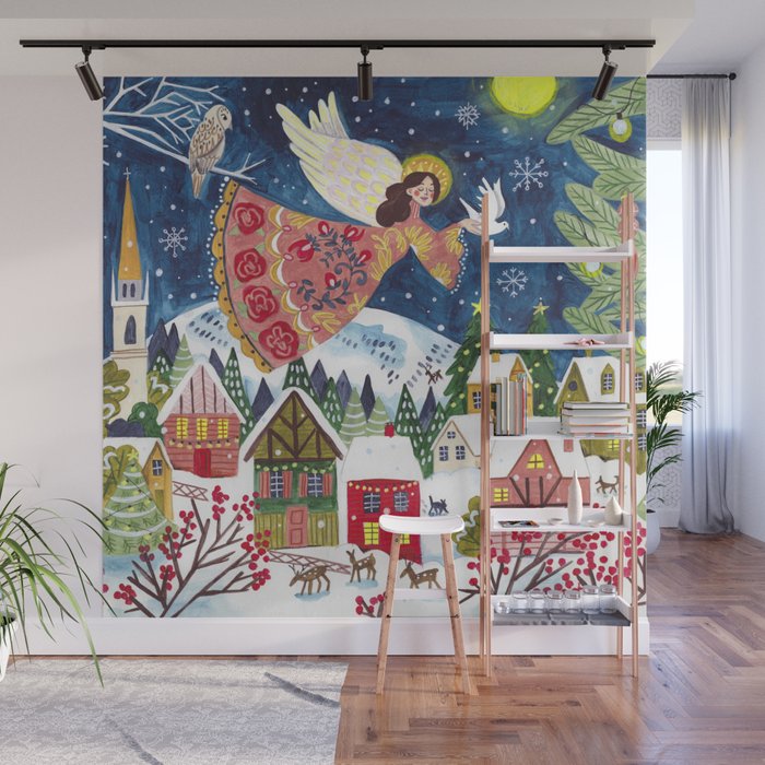 Christmas angel of peace Wall Mural Gallery Image 1