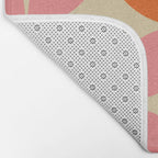 Mid Century Modern Pattern in Pink and Orange Bath Mat Gallery Image 2