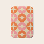 Mid Century Modern Pattern in Pink and Orange Bath Mat Gallery Image 1