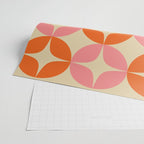 Mid Century Modern Pattern in Pink and Orange Wrapping Paper Gallery Image 2