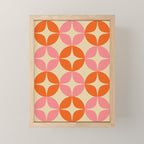 Mid Century Modern Pattern in Pink and Orange Mini Art Print Gallery Image 1