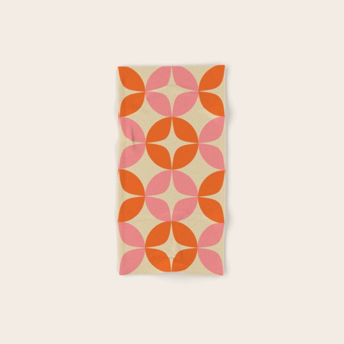 Mid Century Modern Pattern in Pink and Orange Towels Gallery Image 1