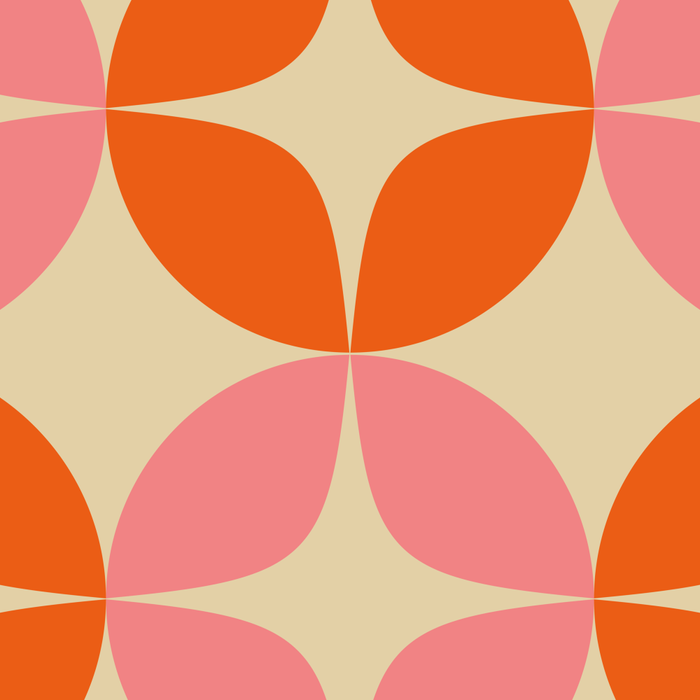 Mid Century Modern Pattern in Pink and Orange Coffee Mug Gallery Image 2