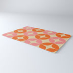 Mid Century Modern Pattern in Pink and Orange Rug Gallery Image 3