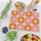 Mid Century Modern Pattern in Pink and Orange Cutting Board Gallery Image 2