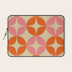 Mid Century Modern Pattern in Pink and Orange Laptop Sleeve Gallery Image 1