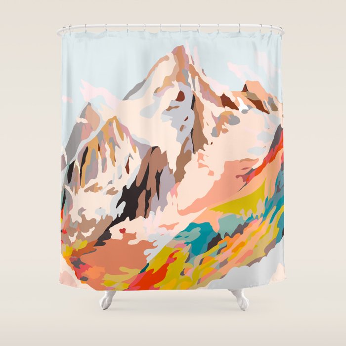 glass mountains Shower Curtain
