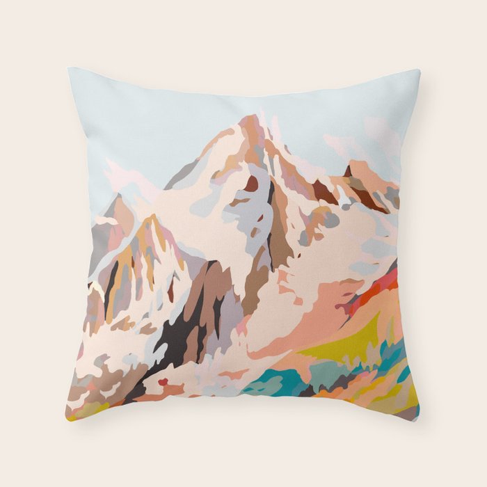 glass mountains Throw Pillow Gallery Image 6
