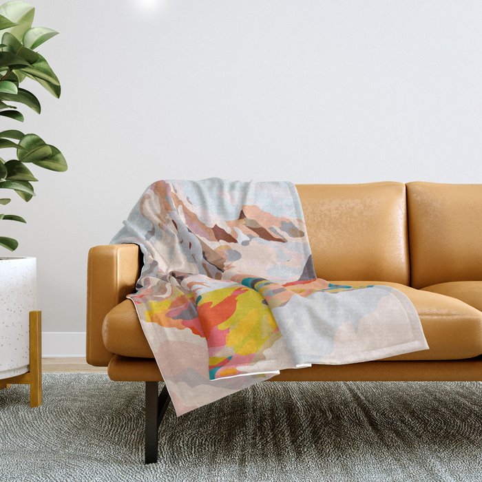 glass mountains Throw Blanket Gallery Image 1
