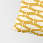Mid Century Modern Fish Geometric Pattern in Mustard Pillow Sham Gallery Image 4
