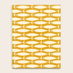 Mid Century Modern Fish Geometric Pattern in Mustard Notebook Gallery Image 4