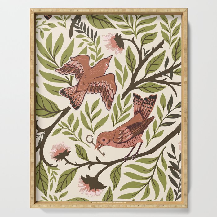 Secret Garden Spring Birds Serving Tray Gallery Image 1
