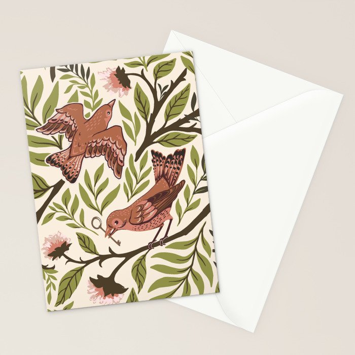 Secret Garden Spring Birds Stationery Card Gallery Image 2