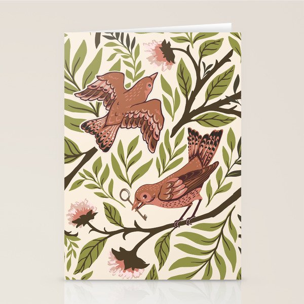 Secret Garden Spring Birds Stationery Card Gallery Image 2