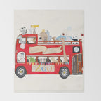 zoo lane Throw Blanket Gallery Image 2