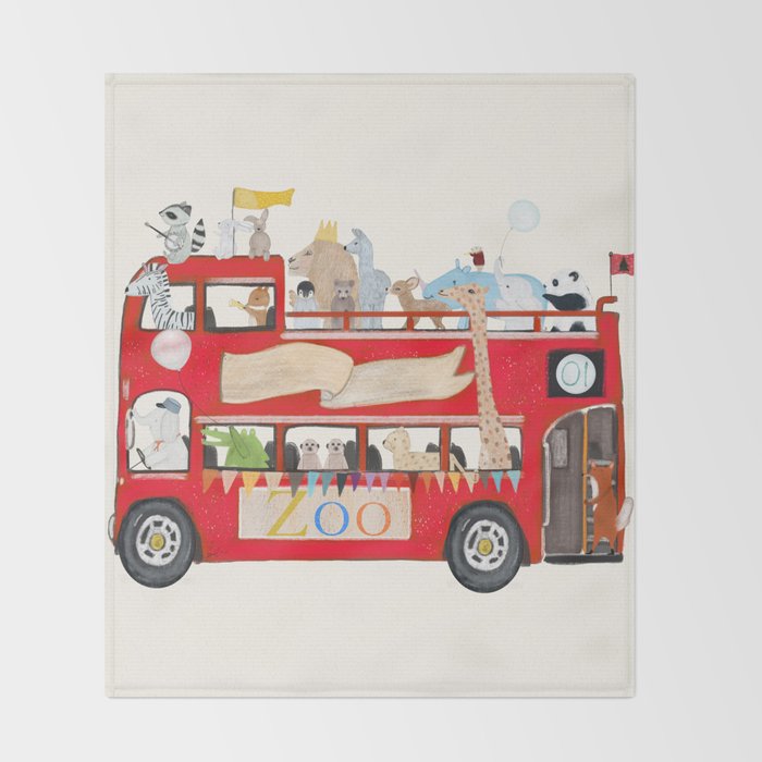 zoo lane Throw Blanket Gallery Image 2