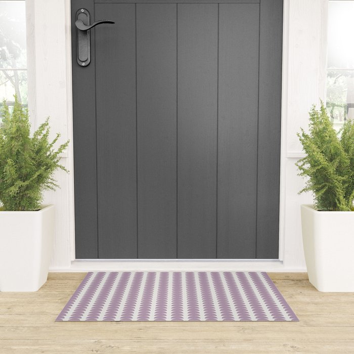 Maude Pattern - Lilac Purple Welcome Mat Gallery Image 3